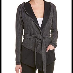 Vimmia Dotty Shawl Belted Black Hooded Cardigan small